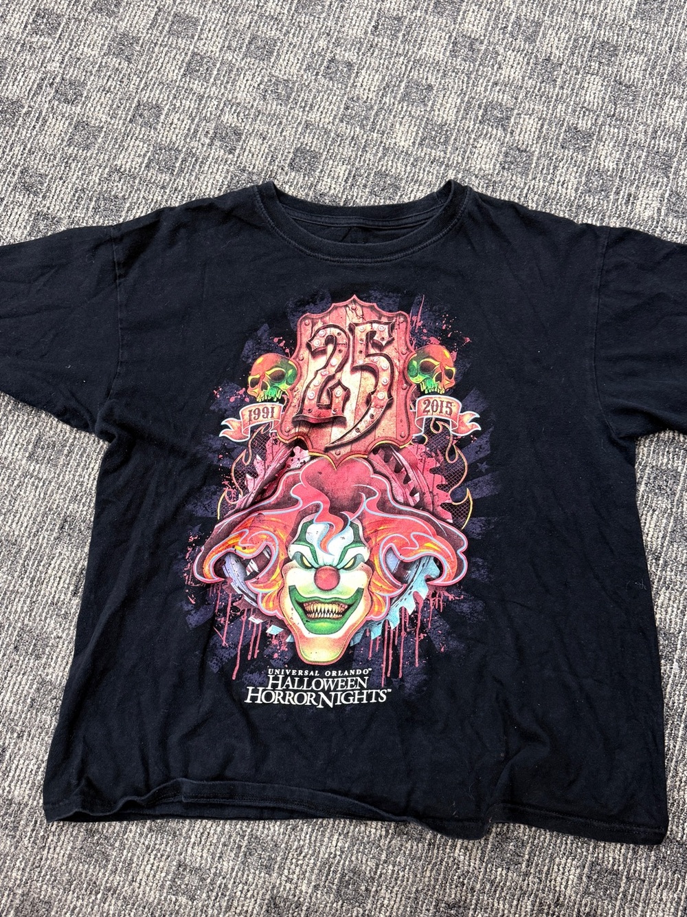 2015 Universal Orlando Halloween Horror Nights 25th Anniversary Event Sz L